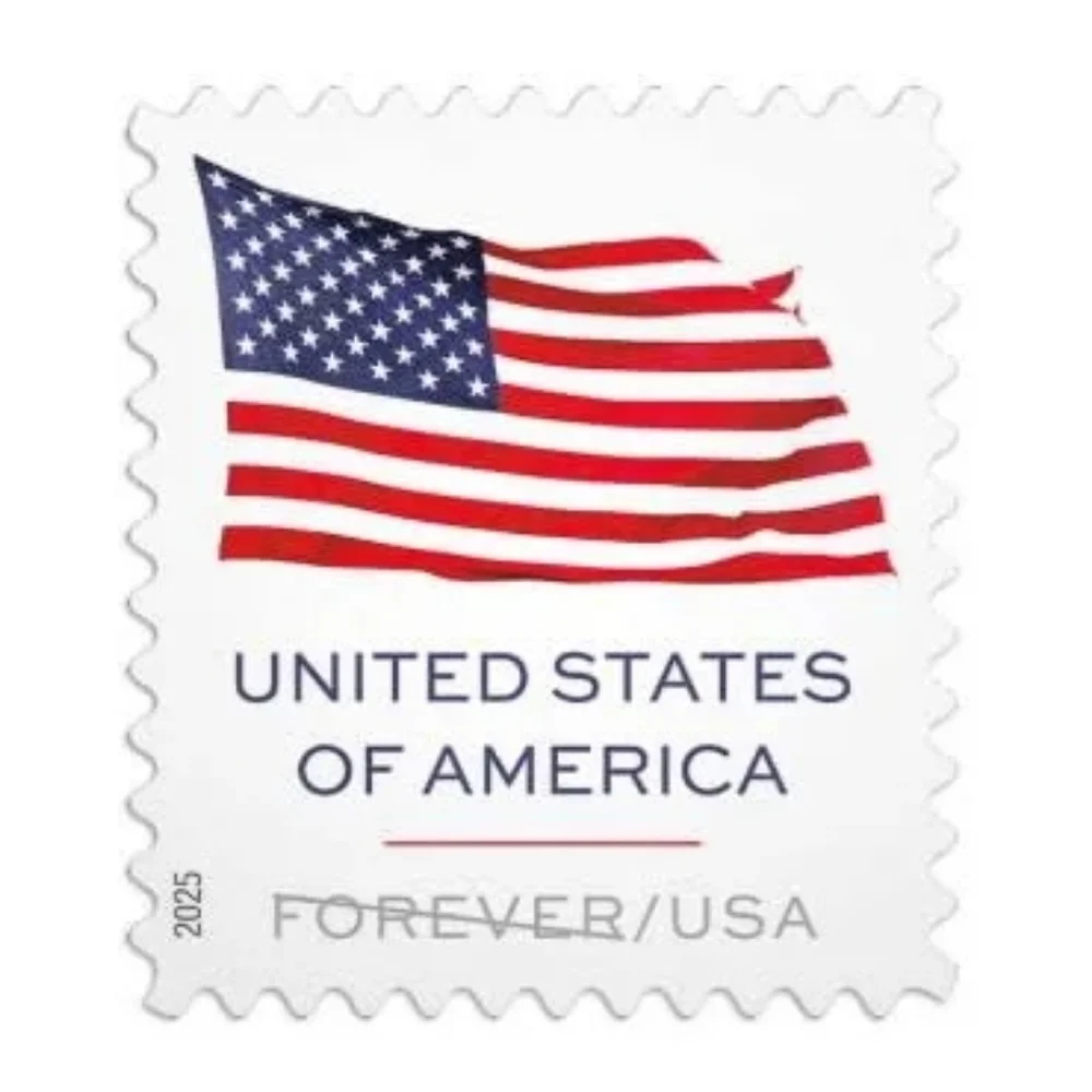 Forever Stamps Roll Of 100‎ First Class USPS Stamp 2025 U.S. Flag Postage